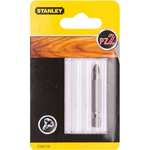 Stanley STA61181-XJ Schraubendreher-Bits, 1 Stück, Pozidriv, PZ2, 5 cm, Sechskant von Stanley
