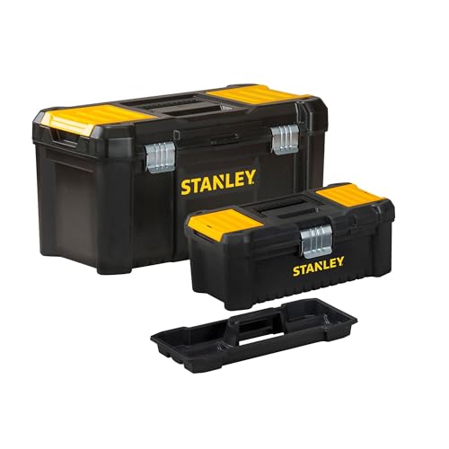 STANLEY Werkzeugbox Bonuspack Werkzeugkoffer leer Werkzeugkasten Werkzeugkiste (19" und 12,5", Werkzeugboxen mit Metallschließen, Organizer mit entnehmbarer Trage, sehr robust) STST1-75772 STANLEY Werkzeugbox Bonuspack Werkzeugkoffer leer Werkzeugkasten Werkzeugkiste (19" und 12,5", Werkzeugboxen mit Metallschließen, Organizer mit entnehmbarer Trage, sehr robust) STST1-75772 von Stanley