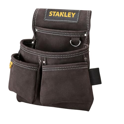 Stanley STST1-80116 Werkzeug- und Hammertasche aus Leder, doppelt mit Nieten verstärkt von Stanley