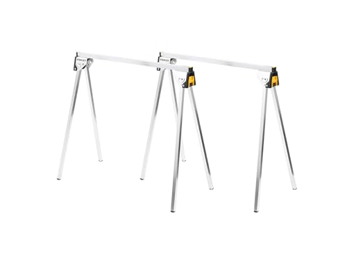 Stanley STST81337-1 Unterstellbock-Paar aus Metall Höhe 736mm belastbar bis 340 kg, Silber, Multicolor Stanley STST81337-1 Unterstellbock-Paar aus Metall Höhe 736mm belastbar bis 340 kg, Silber, Multicolor von Stanley