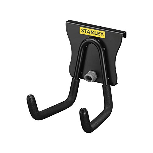 Stanley STST82607-1 Trackwalls kurzer Doppelhaken (passenden zum Stanley Trackwalls Schienensystem, flexibler Haken für Gartengeräte, Gartenstühle, etc., bis 22.5 kg belastbar, leicht anzubringen) von Stanley