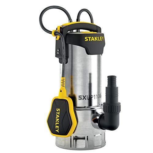 Stanley Tauchpumpe SXUP1100XDE für Schmutzwasser (1.100 W,max. Förderleistung 16.500 l/h, max. Förderhöhe 10,5 m) von Stanley