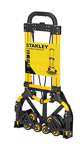 Stanley Klappbare Sackkarre SXWTD-FT584 - Handwagen mit 60KG Tragkraft - Transportwagen Klappbar - 45 x 39 x 104 CM - für Umzug, Hausarbeiten und Einkäufe - Stahl/Aluminium - Schwarz/Gelb Stanley Klappbare Sackkarre SXWTD-FT584 - Handwagen mit 60KG Tragkraft - Transportwagen Klappbar - 45 x 39 x 104 CM - für Umzug, Hausarbeiten und Einkäufe - Stahl/Aluminium - Schwarz/Gelb von Stanley