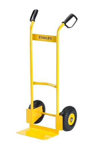 Stanley Sackkarre HT522 - Tragfähigkeit bis zu 200KG - Transportwagen - 52 x 49 x 119 CM - Stahl - Gelb von Stanley