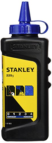 Stanley Schlagschnurkreide (225 g, Farbe blau, für vielseitigen Einsatz, in Kunststoffdose) 1-47-803 von Stanley