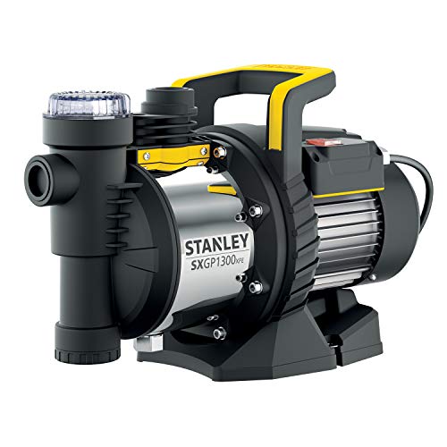 Stanley Selbstansaugende Pumpe SXGP1300XFE für Klarwasser (1300 W,max. Förderleistung 4.200 l/h, max. Förderhöhe 50 m) von Stanley