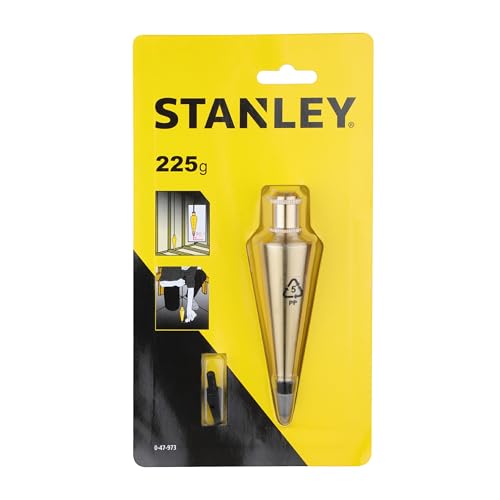 Stanley Senklot (lackiertes Messing, mit Befestigungsmutter, Spitze austauschbar, mit Ersatzspitze) 0-47-973 von Stanley