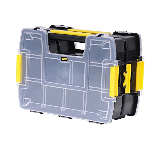 Stanley Sortmaster Doppelorganizer Werkzeugbox leer STST1-71197 – Stapelbarer Werkzeugkasten mit entnehmbare Einsätzen & kombinierbar mit bis zu zwei weiteren Organizern von Stanley