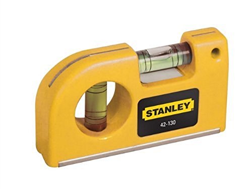 Stanley Taschen-Wasserwaage (magnetisch, horizontale / vertikale Libellen, Kunststoffgehäuse) 0-42-130 von Stanley