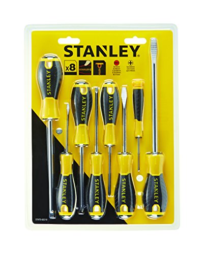 Stanley Tools sta060210 PH/SL Essential Schraubendreher – Gelb/Schwarz (Set von 8) von Stanley