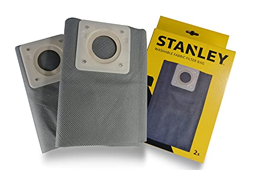 Stanley Waschbare 30-l-Stofffilterbeutel für Nass- und Trockensauger, Grau von Stanley