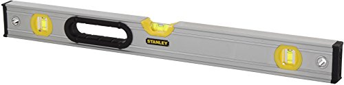 Stanley FatMax Wasserwaage Pro (magnetisch, 200 cm Länge, 1 vertikale Libelle, 1 horizontale Libelle Bi-Material) 0-43-679 von Stanley