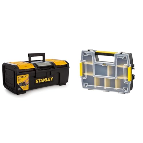 Stanley Werkzeugbox/Werkzeugkoffer Basic 1-79-216 & FatMax Werkzeug-Organizer Sortmaster/Aufbewahrungsbox von Stanley