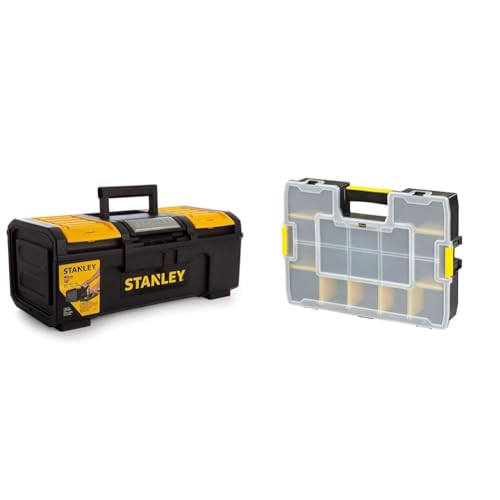 Stanley Werkzeugbox/Werkzeugkoffer Basic 1-79-216 & Werkzeug-Organizer Sortmaster von Stanley