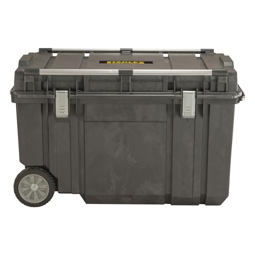 STANLEY Werkzeugbox mit Rollen groß/Werkzeugkoffer leer Werkzeugkasten - Werkzeugkiste (96,2 x 59,1 x 57,8 cm, robust, belastbar, 190l Stauraum, Koffer mit Metallverschlüsse, FMST1-75531 von Stanley - FatMax