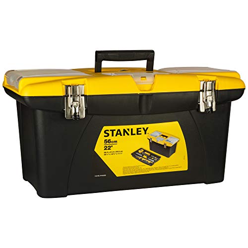 Stanley Werkzeugbox Jumbo (56,2 x 31,4 x 30 cm, integrierter Organizer, Bohrer-Bithalter, Metallschließen) 1-92-908 von Stanley