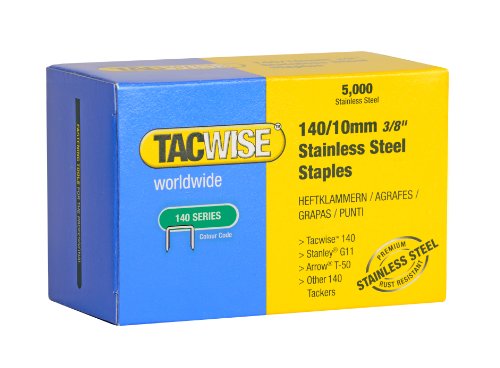 Tacwise 0477 Typ 140/10mm Professionelle Edelstahlklammern, 5000 Stück von TACWISE