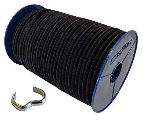 10mm Expanderseil 10 m Gummiseil + 10 Seilklemmen Gummileine Planenseil Seil Plane in Schwarz von StanleysSeilShop