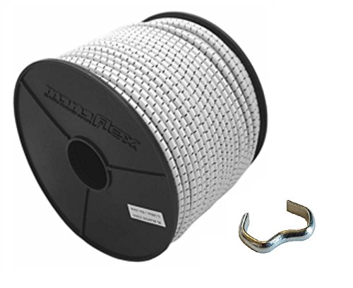 10mm Expanderseil 40m Gummiseil + 10 Seilklemmen Gummileine Planenseil Seil Plane in Weiss Schwarz von StanleysSeilShop