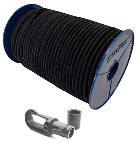 Seilwelt 6mm Expanderseil 30m Gummiseil + 20 Karabiner Gummileine Planenseil Seil Plane in Schwarz Seilwelt 6mm Expanderseil 30m Gummiseil + 20 Karabiner Gummileine Planenseil Seil Plane in Schwarz von StanleysSeilShop