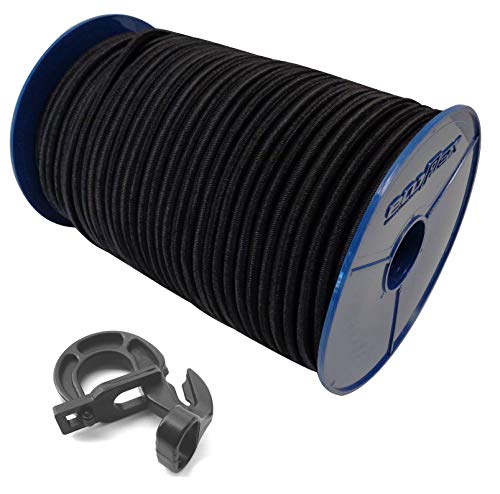 8mm Expanderseil 10m Gummiseil + 10 Easyfix Haken Gummileine Planenseil Seil Plane in Schwarz von StanleysSeilShop