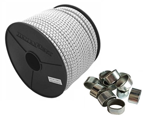 Seilwelt 8mm Expanderseil 10 m Gummiseil + 10 Würgeklemmen Gummileine Planenseil Seil Plane in Weiss Schwarz von StanleysSeilShop