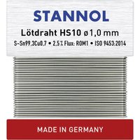 HS10 Lötzinn, bleifrei bleifrei Sn99,3Cu0,7 ROM1 30 g 1 mm - Stannol von Stannol