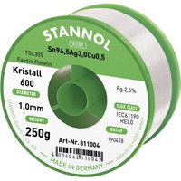 Kristall 600 Fairtin Lötzinn, bleifrei bleifrei Sn96,5Ag3Cu0,5 REL0 250 g 1 mm - Stannol von Stannol