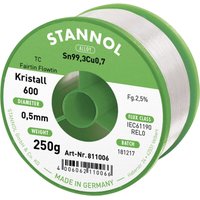 Kristall 600 Fairtin Lötzinn, bleifrei bleifrei Sn99,3Cu0,7 REL0 250 g 0.5 mm - Stannol von Stannol