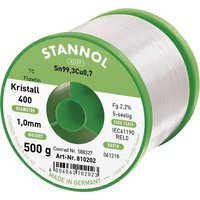 Stannol Ecology TC Lötzinn, bleifrei Spule Sn99,3Cu0,7 REL0 500g 1mm von Stannol