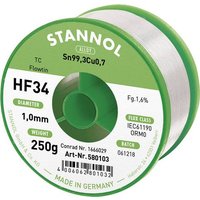 Stannol HF34 1,6% 1,0MM FLOWTIN TC CD 250G Lötzinn, bleifrei Spule, bleifrei Sn99,3Cu0,7 ORM0 250g Stannol HF34 1,6% 1,0MM FLOWTIN TC CD 250G Lötzinn, bleifrei Spule, bleifrei Sn99,3Cu0,7 ORM0 250g von Stannol