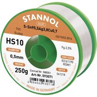HS10 2510 Lötzinn, bleifrei Spule Sn95,5Ag3,8Cu0,7 ROM1 250 g 0.5 mm - Stannol HS10 2510 Lötzinn, bleifrei Spule Sn95,5Ag3,8Cu0,7 ROM1 250 g 0.5 mm - Stannol von Stannol