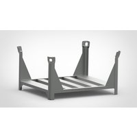 HESON® Stapelbehälter für Langgut, offen, lackiert, BxT 1.200 x 1.000 mm, mausgrau von HESON®