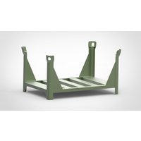 HESON® Stapelbehälter für Langgut, offen, lackiert, BxT 1.200 x 800 mm, resedagrün von HESON®
