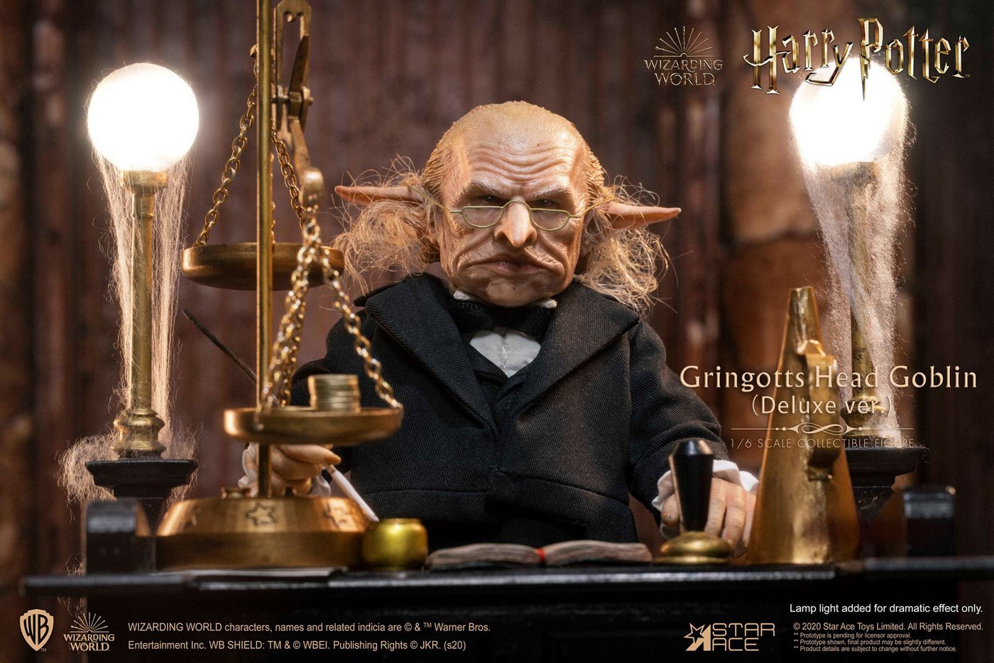 Star Ace Toys Dekofigur Harry Potter Movie Actionfigur 1/6 Gringotts Goblin Deluxe Ver. 20 cm (1 St), Deluxe Version von Star Ace Toys