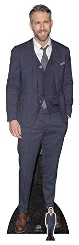 STAR CUTOUTS Celebrity Standee Ryan Reynolds Smart Casual Anzug, Ausschnitt, mehrfarbig, 188 x 55 x 188 cm von STAR CUTOUTS