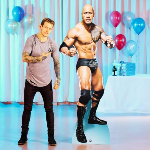 Offizieller Starschnitt des WWE-Wrestlers Dwayne „The Rock“ Johnson („Just Bring It“), Pappaufsteller in Lebensgröße, Größe: 195 cm von STAR CUTOUTS