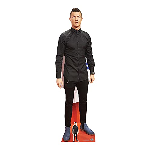 Star Cutouts Pappfigur Cristiano Ronaldo in Lebensgröße, Mehrfarbig von STAR CUTOUTS