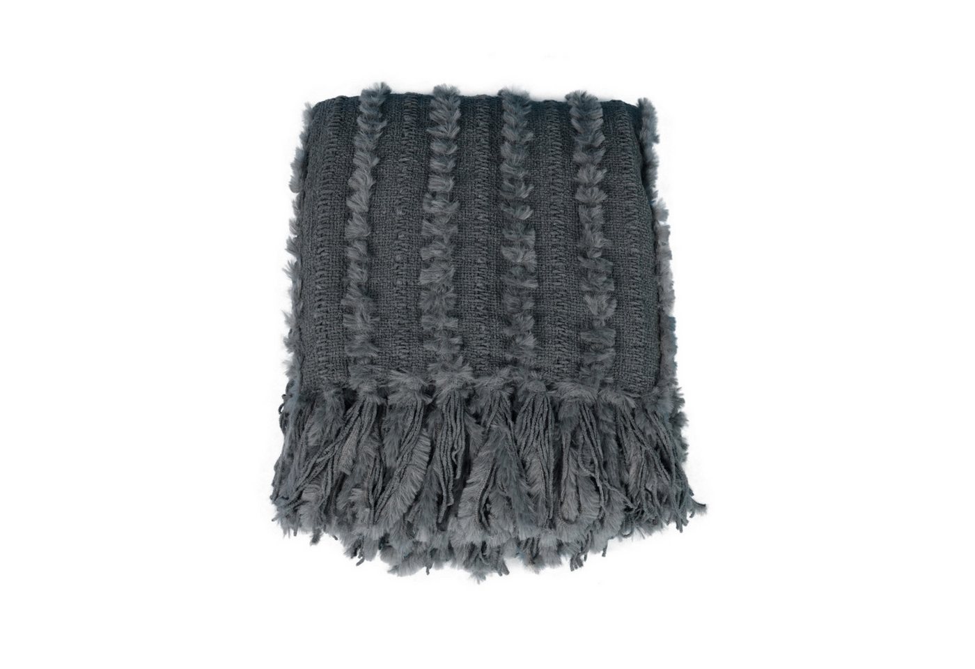 Wohndecke Star Home Wohndecke Strickdecke Zopfmuster Fransen Nala grau 130x170, Star Home Textil Wohndecke Star Home Wohndecke Strickdecke Zopfmuster Fransen Nala grau 130x170, Star Home Textil von Star Home Textil
