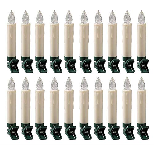 Star-Max LED Weihnachtsbaumbeleuchtung Kabellos Dimmer Timer Flacker 20er 19624-20 von Star-Max