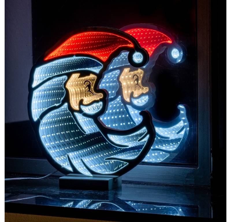Star-Max Beleuchtetes Fensterbild 36033 LED-Halbmond-Santa Infinity Effekt 159 LED IP20 35,5x7x29cm von Star-Max