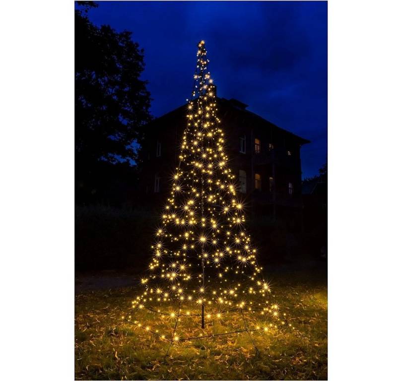 Star-Max Künstlicher Weihnachtsbaum LED Tannenbaum GALAXY 4x1,9m 640 warmweiße LEDs außen Timer FHS 35272T von Star-Max