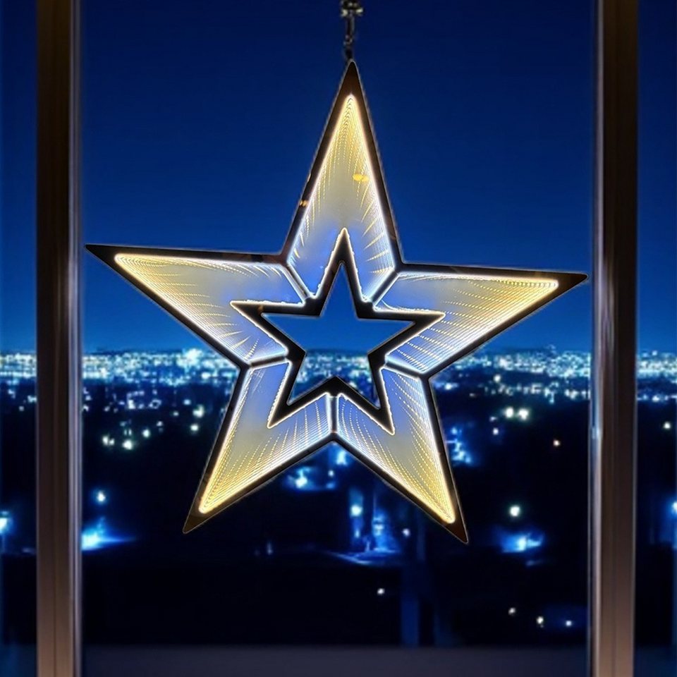 Star-Max LED Dekofigur 36406 LED-Stern mit Infinity Effekt 140 SMD IP20 Timer 48,5x7x46,5cm Star-Max LED Dekofigur 36406 LED-Stern mit Infinity Effekt 140 SMD IP20 Timer 48,5x7x46,5cm von Star-Max