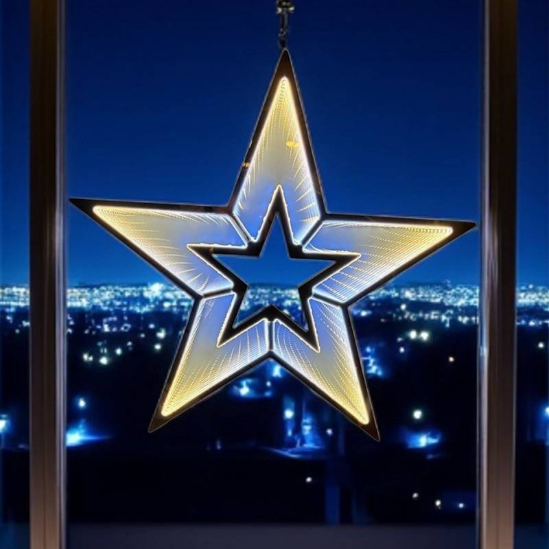 Star-Max LED Dekofigur 36406 LED-Stern mit Infinity Effekt 140 SMD IP20 Timer 48,5x7x46,5cm Star-Max LED Dekofigur 36406 LED-Stern mit Infinity Effekt 140 SMD IP20 Timer 48,5x7x46,5cm von Star-Max