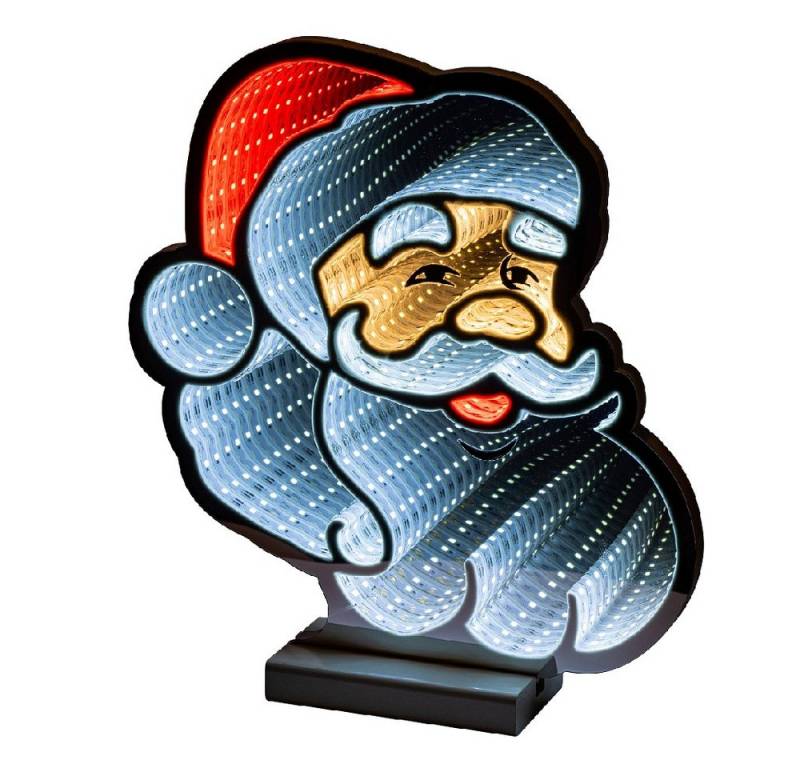 Star-Max LED Fensterbild 36037 LED-Santa mit Infinity Effekt 240 SMD LED 33x7x40cm von Star-Max