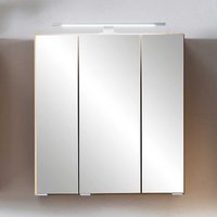 3 D Badezimmer Spiegelschrank Wildeiche Optik Korpus drei Türen von Star Möbel