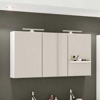 3 türiger Badezimmer Spiegelschrank in Weiß 120 cm breit von Star Möbel