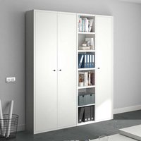 Aktenschrank mit offenen Fächern in Weiß 185 cm breit - 222 cm hoch von Star Möbel