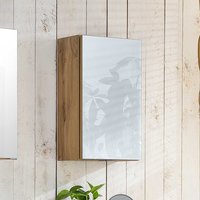 Badezimmer Hängeschrank in Weiß und Wildeiche Optik 40 cm breit von Star Möbel