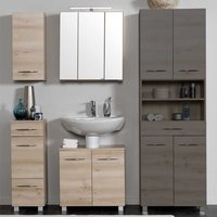 Badezimmer Set mit Spiegelschrank Buche (dreiteilig) von Star Möbel